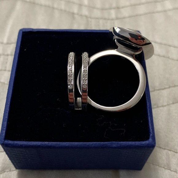 Authentic Swarovski Crystal Simplicity Cocktail/Engagement/Wedding Ring Size 58 - Picture 11 of 14